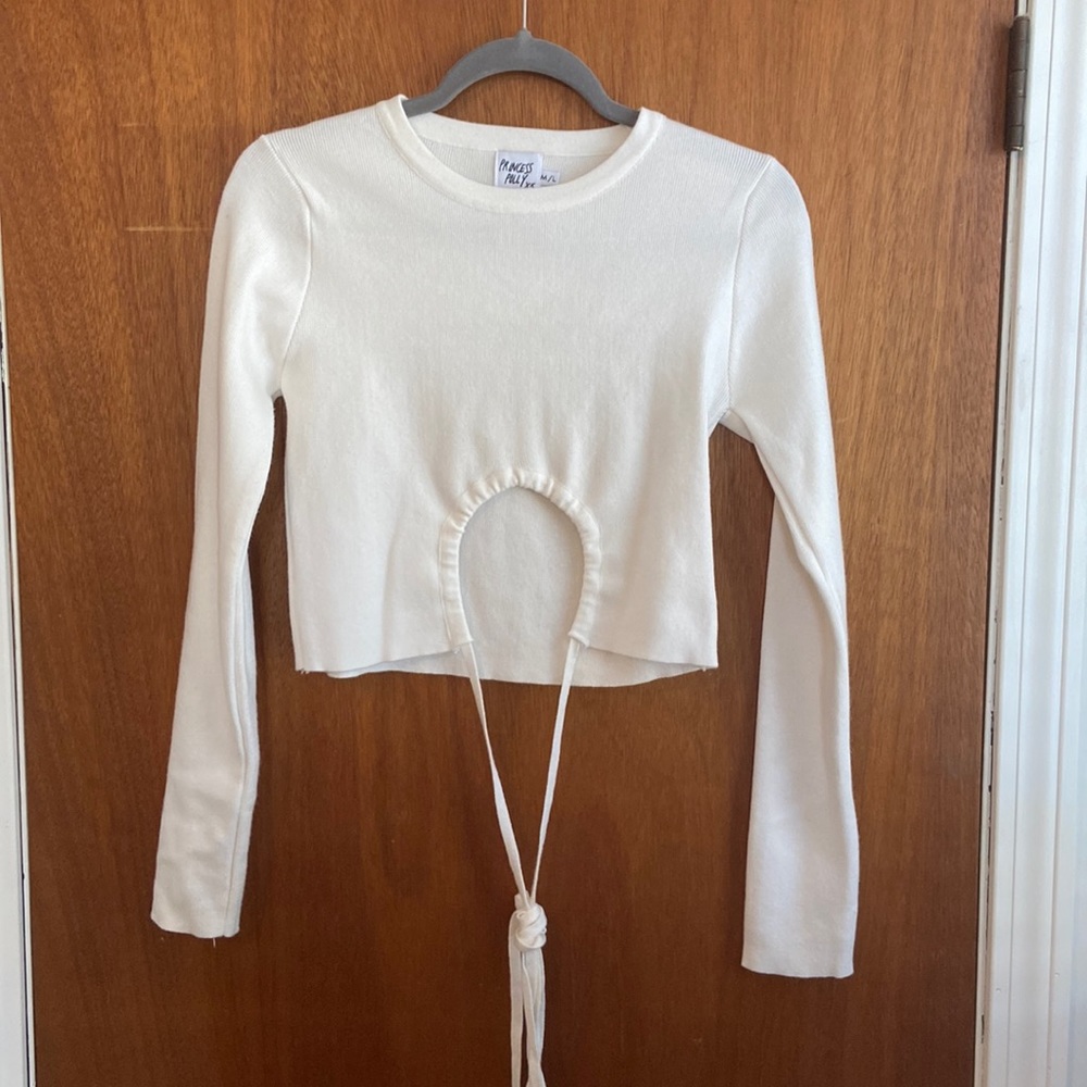 LORRAINE LONG SLEEVE TOP WHITE